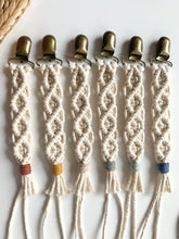 Load image into Gallery viewer, handmade macrame pacifier clip